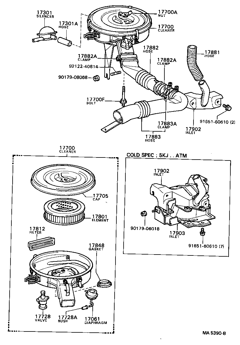 17700-13261 CLEANER ASSY, AIR product image