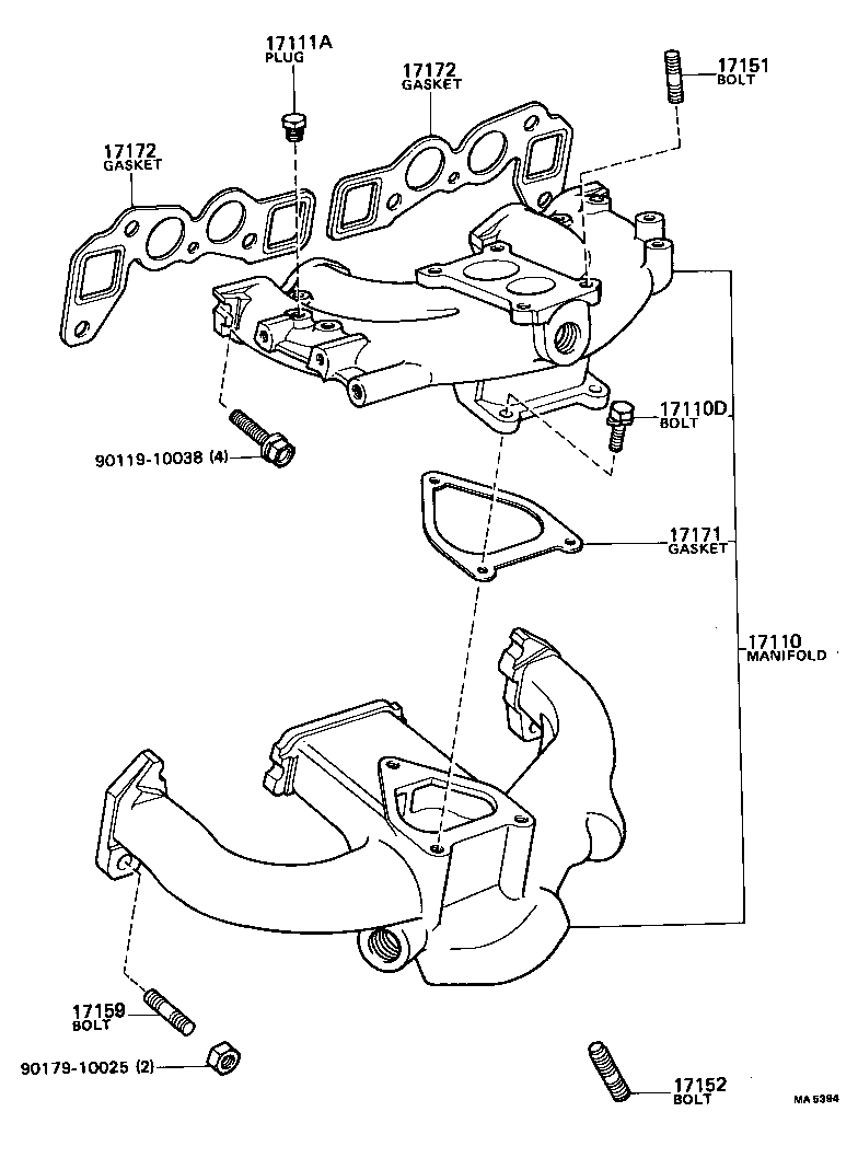 17111-64010 MANIFOLD, INTAKE product image
