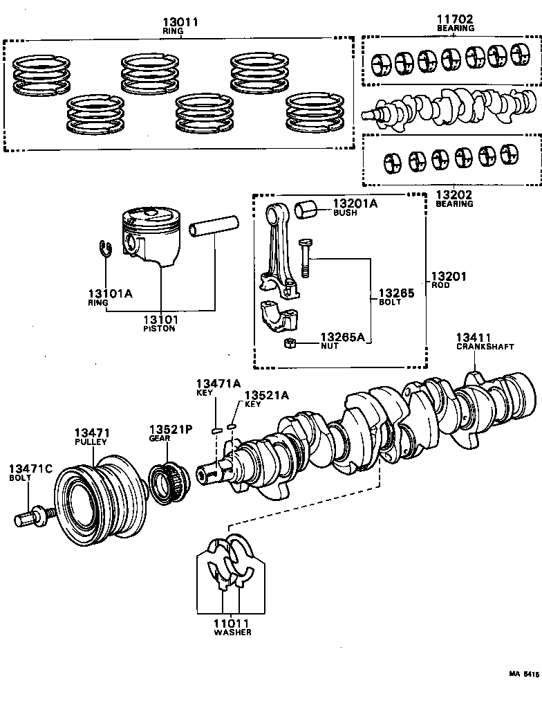 13013-44063 RING SET, PISTON product image