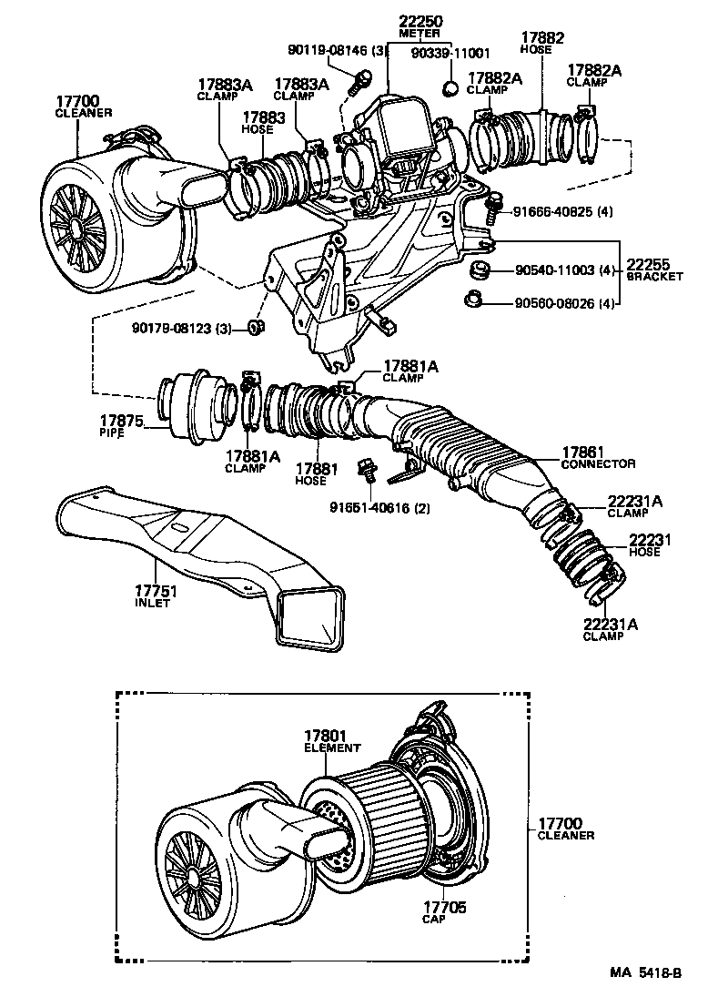 17700-44491 CLEANER ASSY, AIR product image