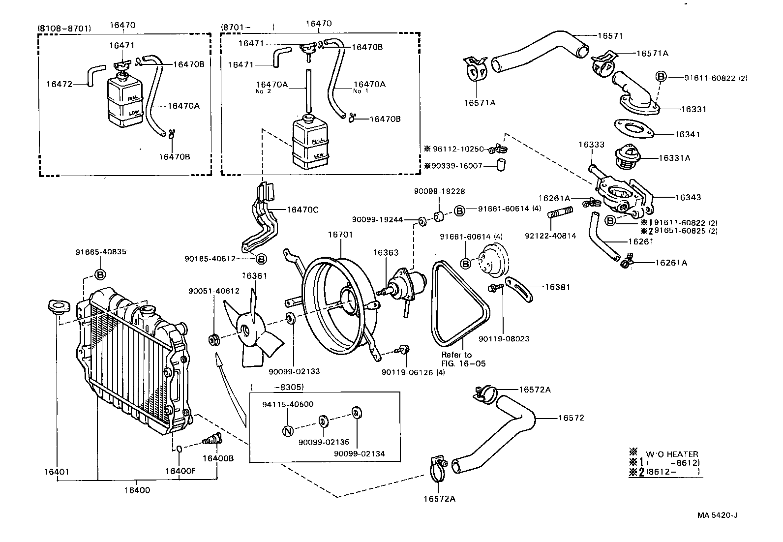 16381-64011 BAR, FAN BELT ADJUSTING product image