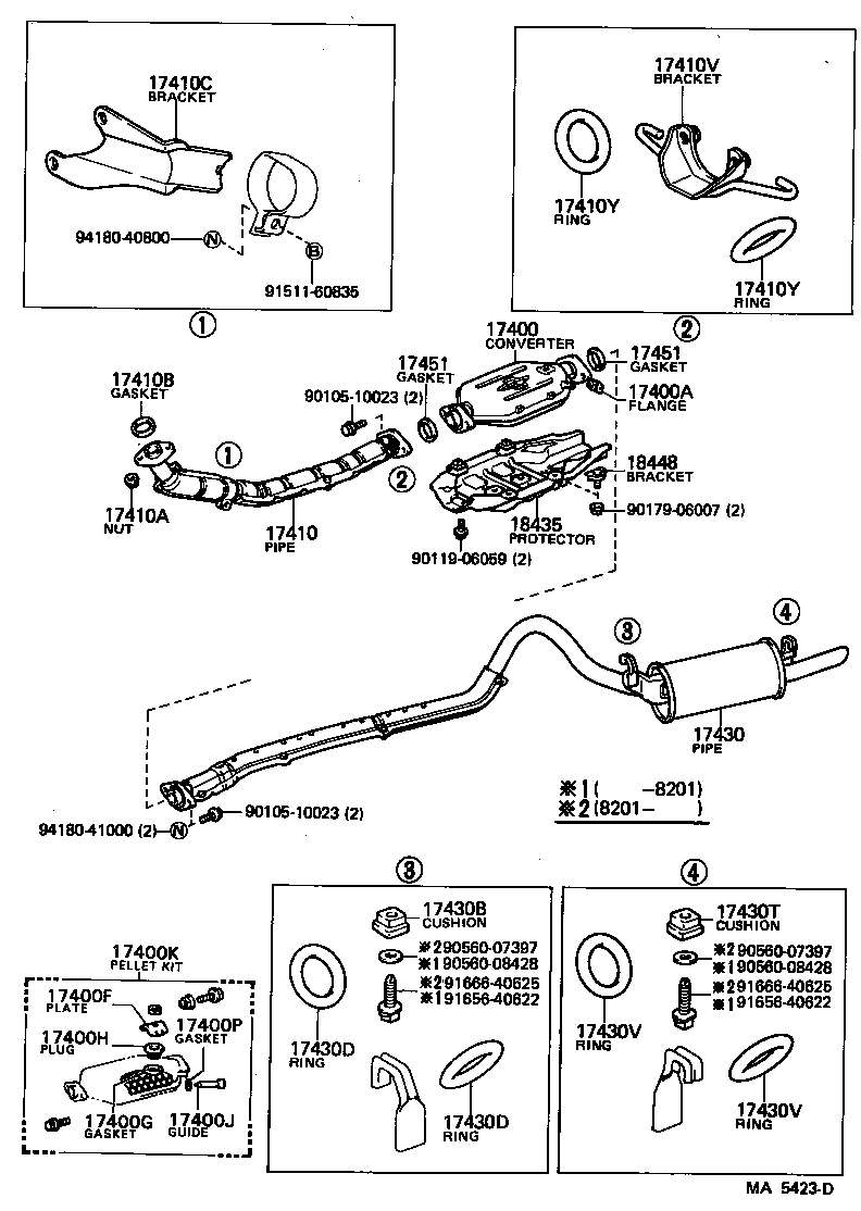 17430-13180 PIPE ASSY, EXHAUST, TAIL product image