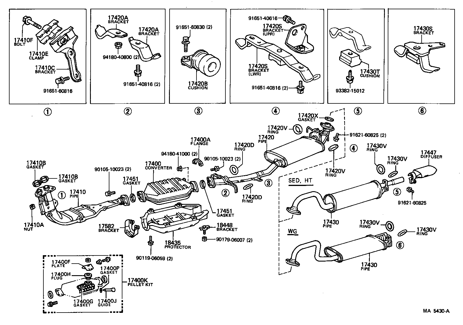 17430-41250 PIPE ASSY, EXHAUST, TAIL product image
