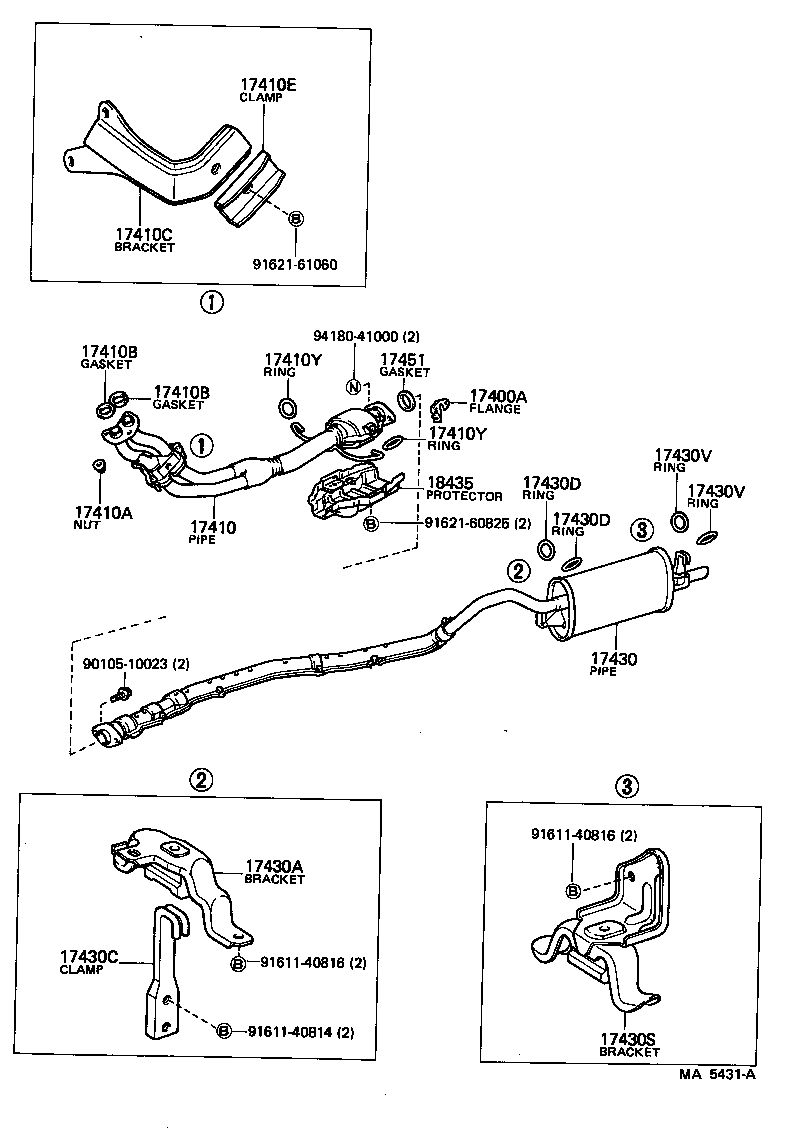 17430-13180 PIPE ASSY, EXHAUST, TAIL product image