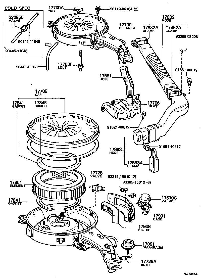 17700-63010 CLEANER ASSY, AIR product image