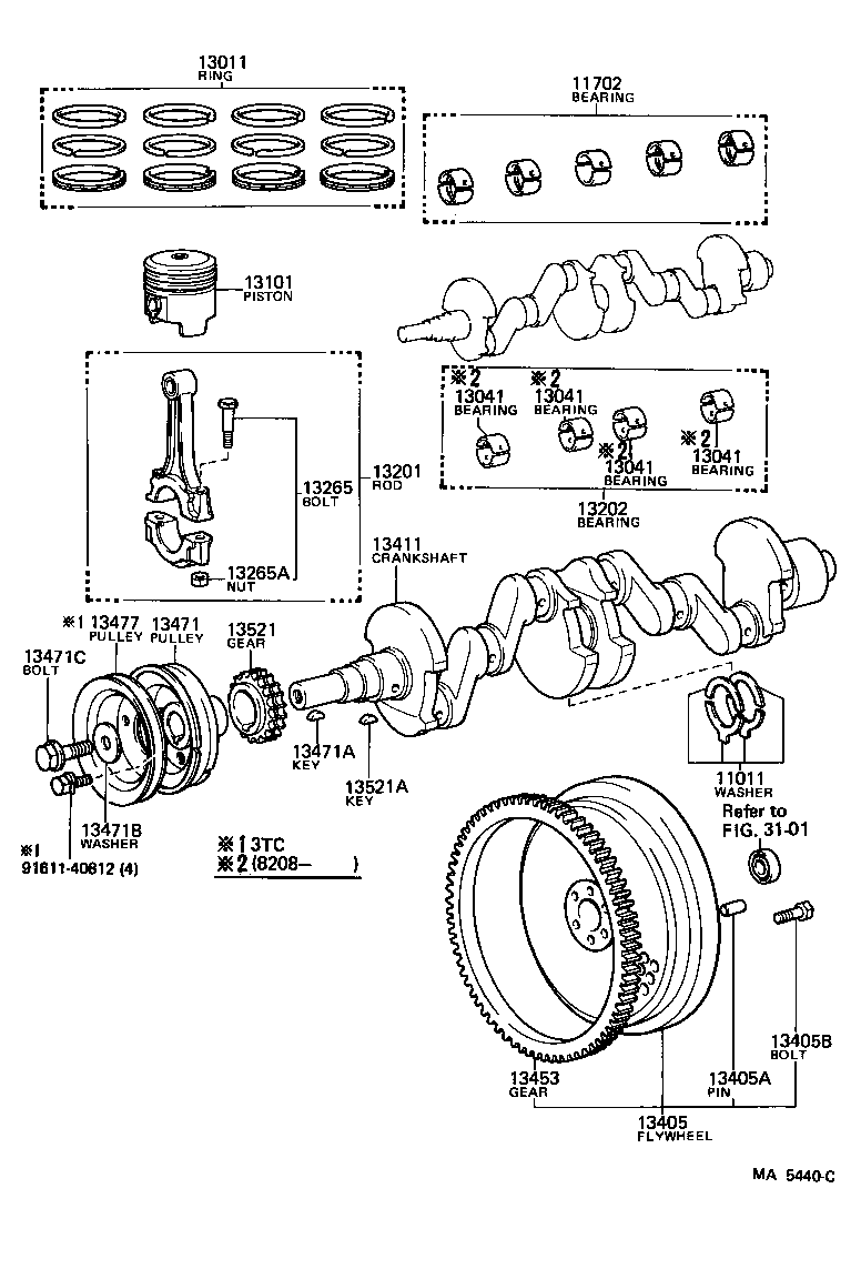 13405-69046 FLYWHEEL SUB-ASSY product image
