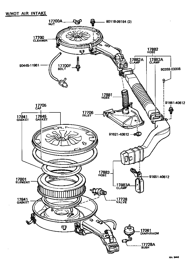 53299-14020 DUCT, AIR CLEANER product image
