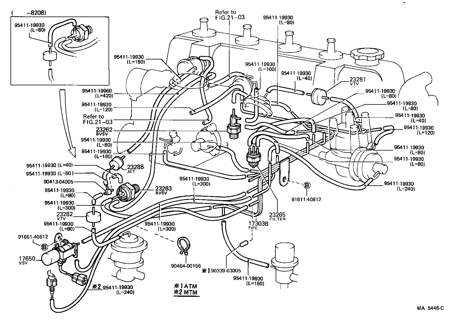89570-14120 VALVE ASSY, VACUUM SWITCHING product image
