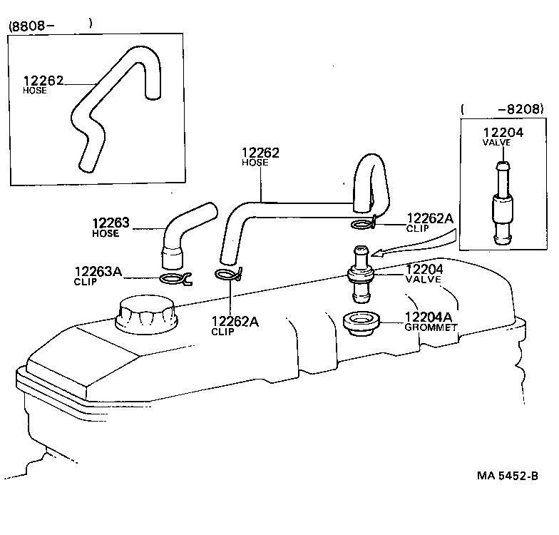 12262-17010 HOSE, VENTILATION, NO.2 product image