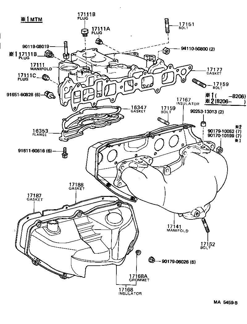 17111-74030 MANIFOLD, INTAKE product image