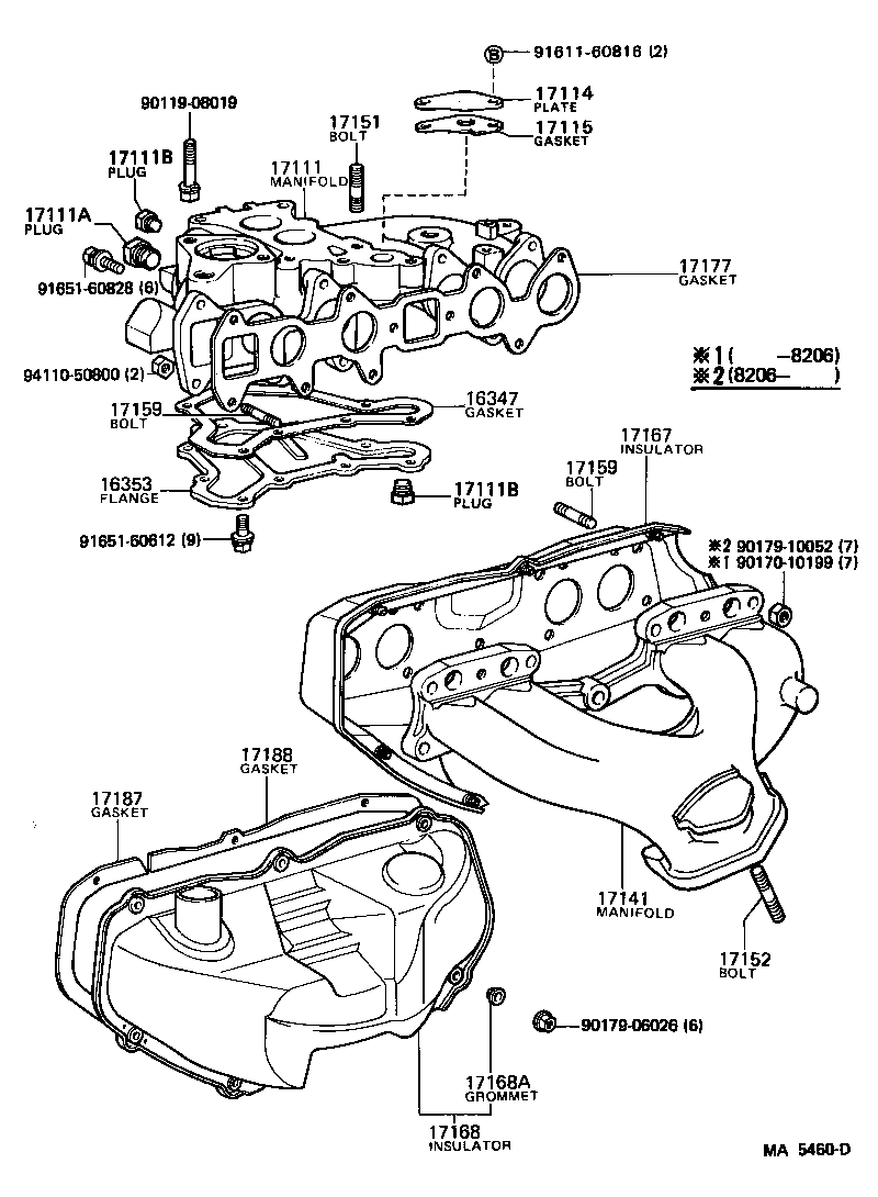 17111-74030 MANIFOLD, INTAKE product image
