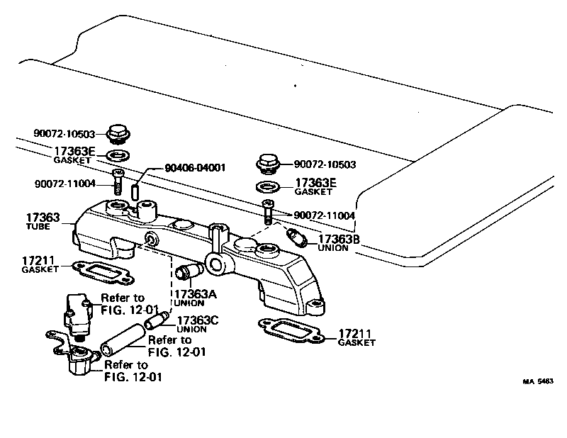 17376-38011 GASKET, AIR TUBE product image