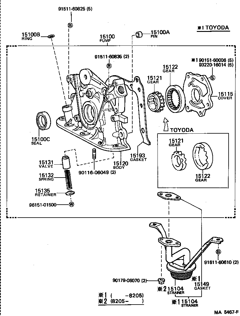 15102-88280 ROTOR SET, OIL PUMP product image