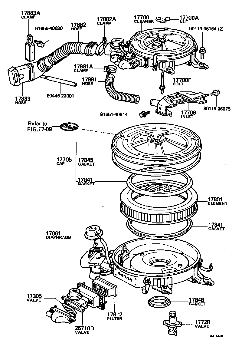 17700-63010 CLEANER ASSY, AIR product image