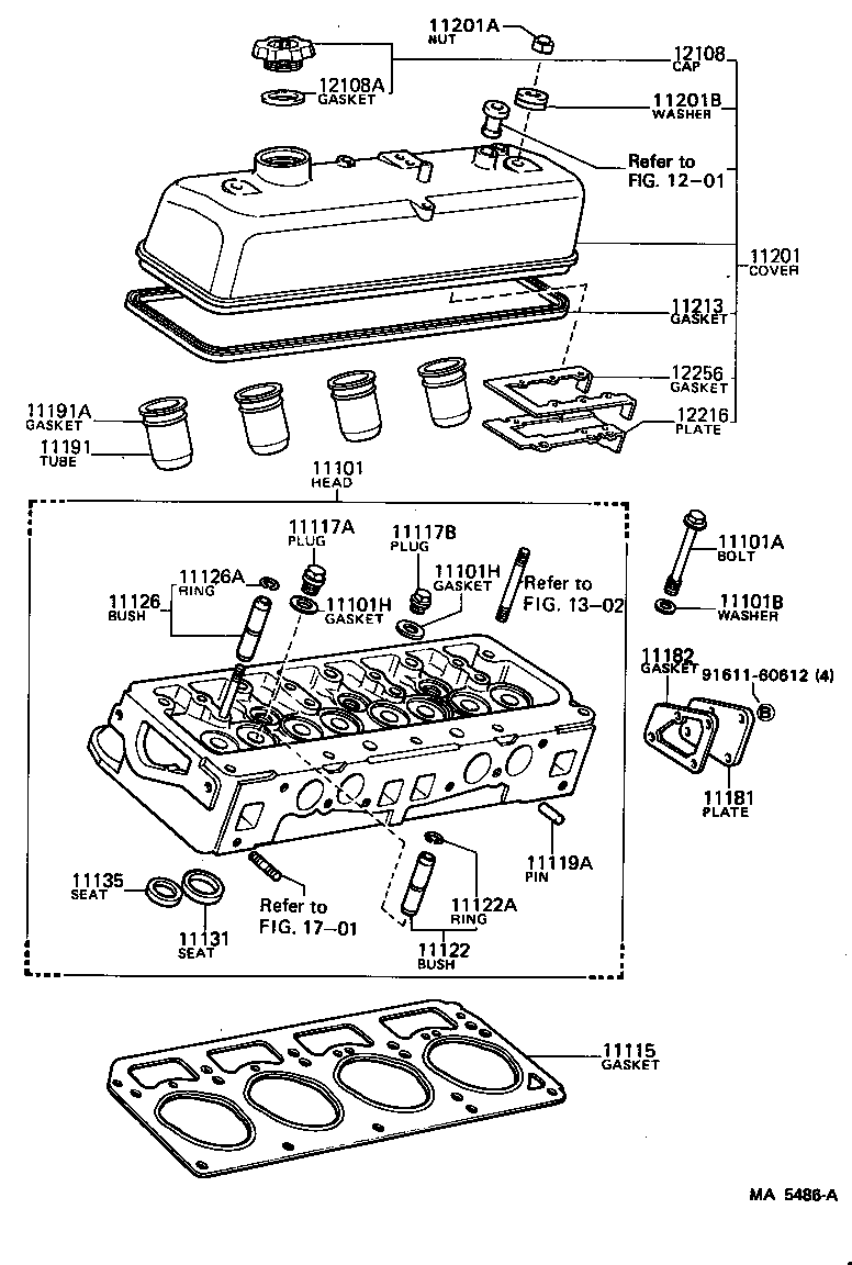 11101-71020 HEAD SUB-ASSY, CYLINDER product image