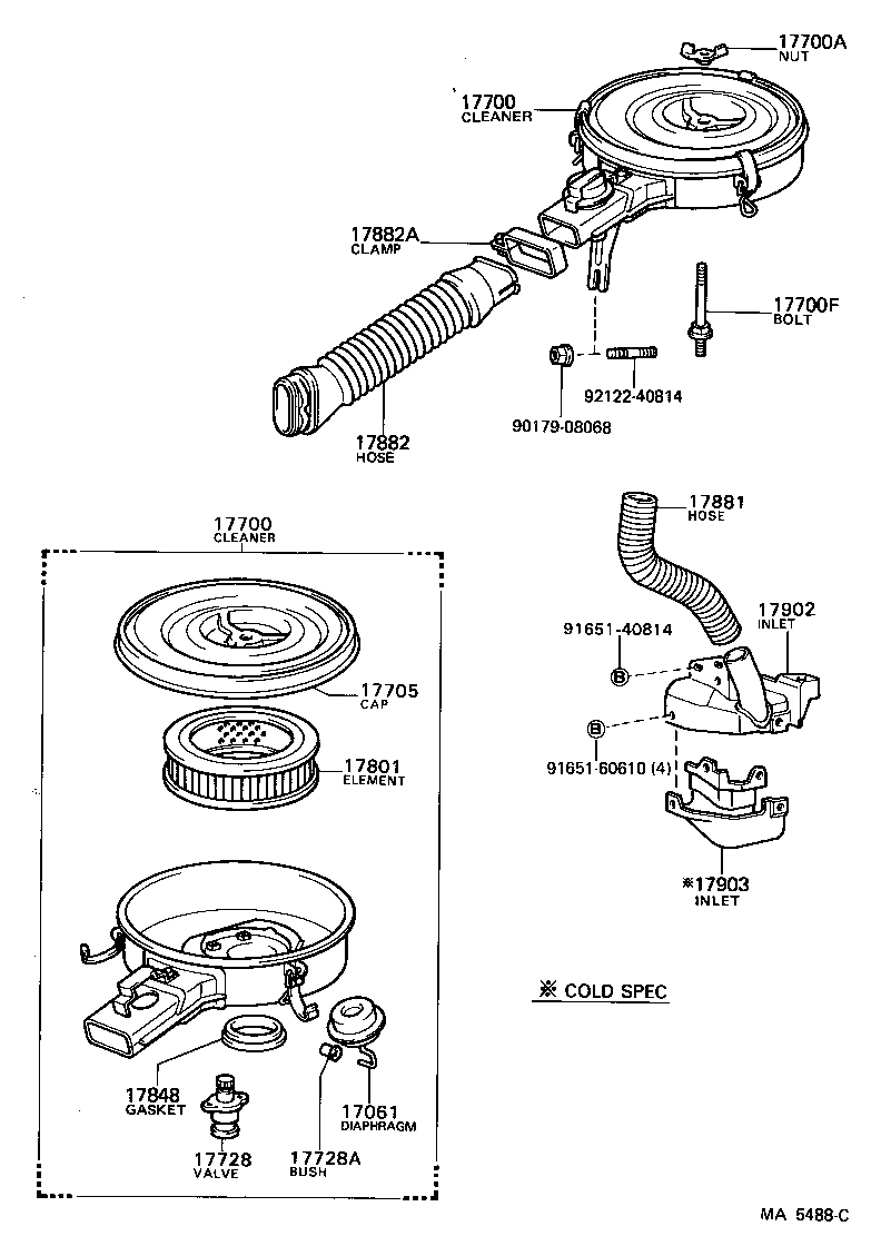 17700-24600 CLEANER ASSY, AIR product image