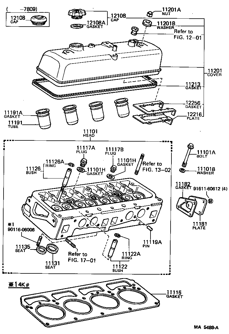 11181-13030 PLATE, CYLINDER HEAD, REAR product image