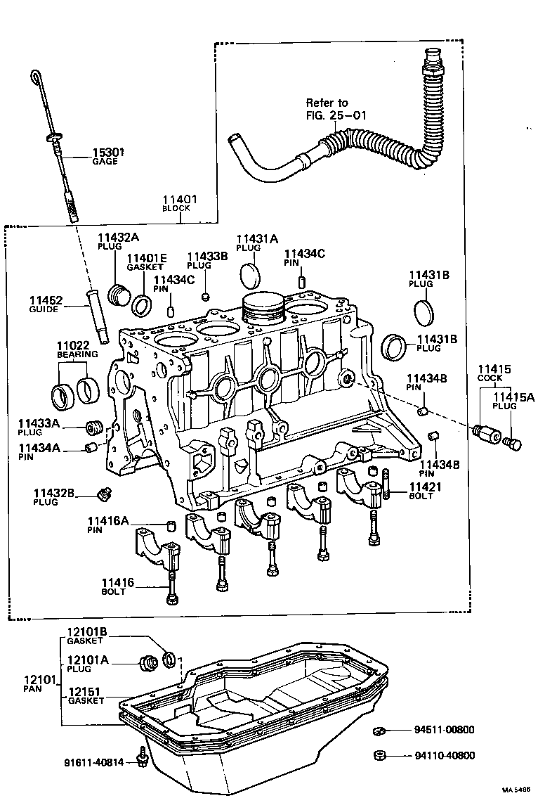 11401-29235 BLOCK SUB-ASSY, CYLINDER product image
