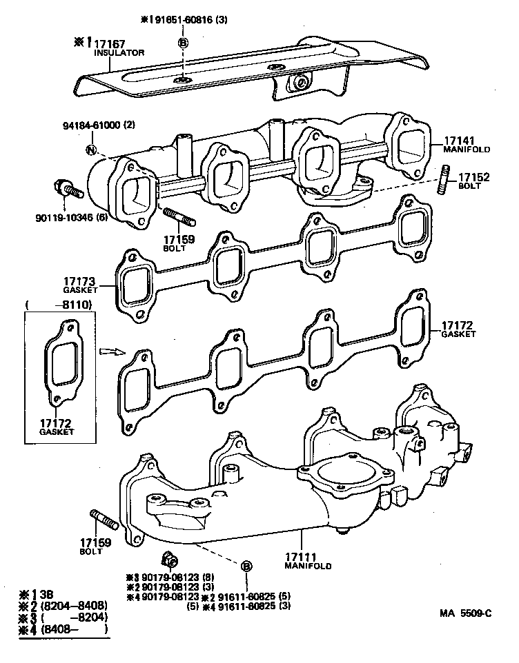 17111-56120 MANIFOLD, INTAKE product image