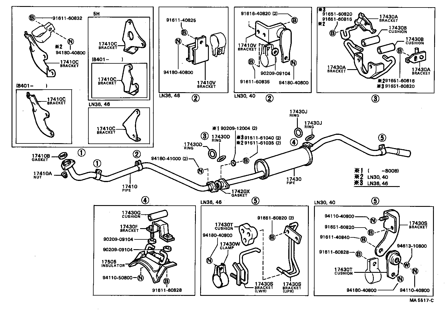 17430-31350 PIPE ASSY, EXHAUST, TAIL product image