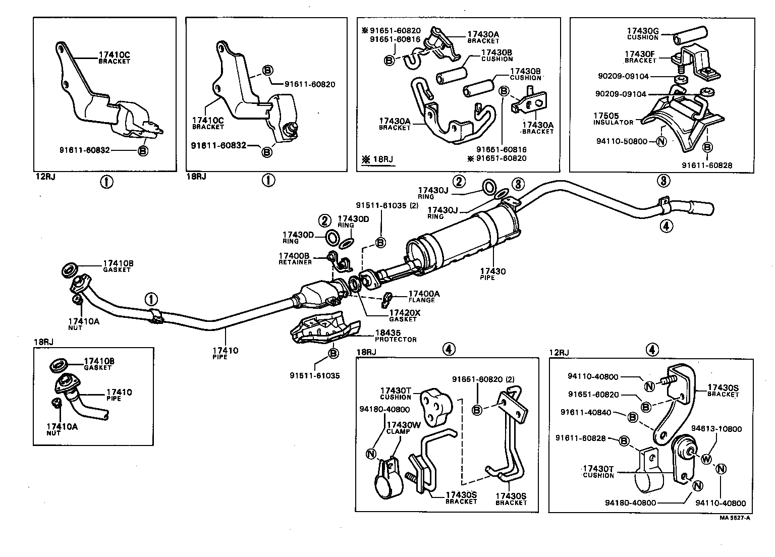 17430-31350 PIPE ASSY, EXHAUST, TAIL product image