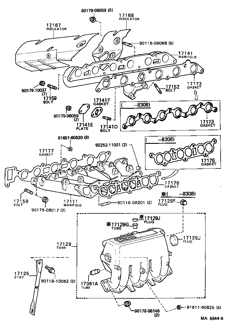 17111-74030 MANIFOLD, INTAKE product image