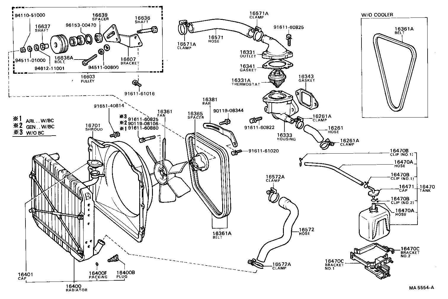 88688-36060 BAR, FAN BELT ADJUSTING product image