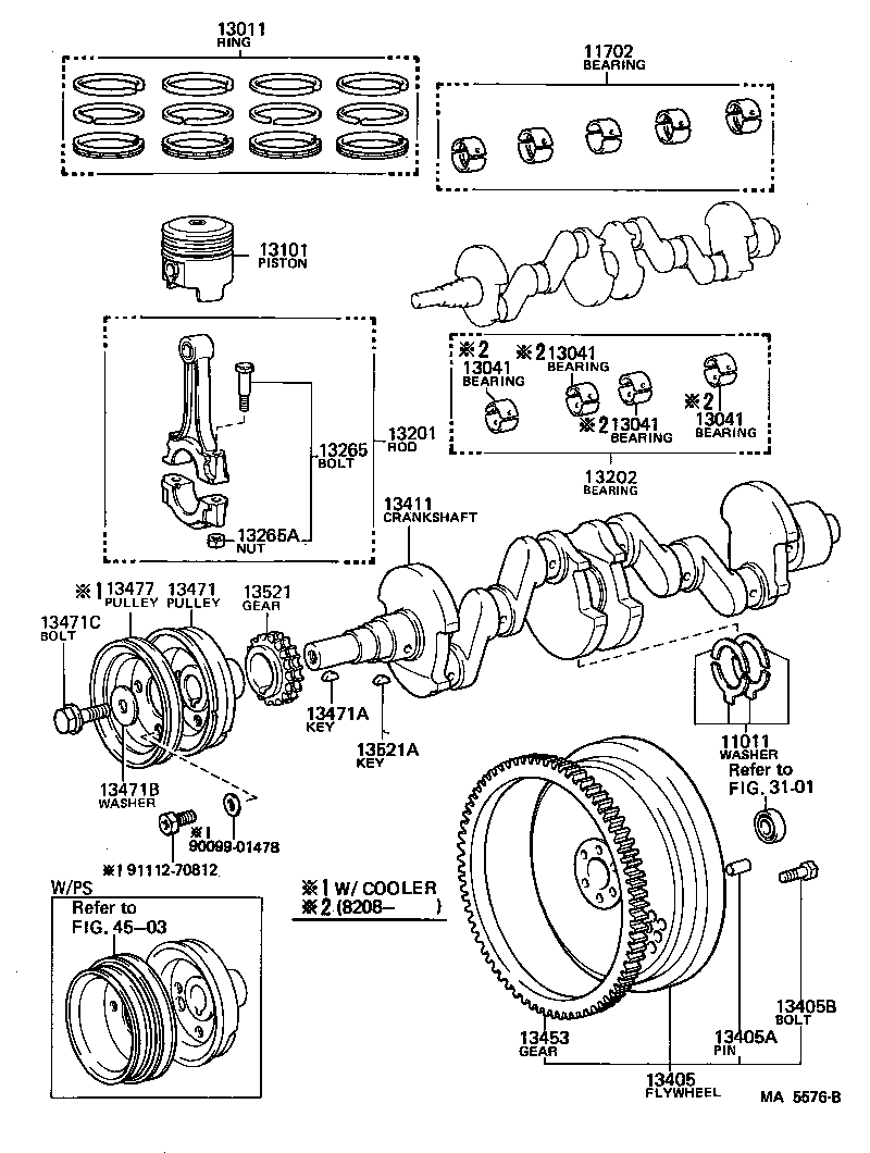 88451-14030 PULLEY, CRANKSHAFT, NO.2 product image
