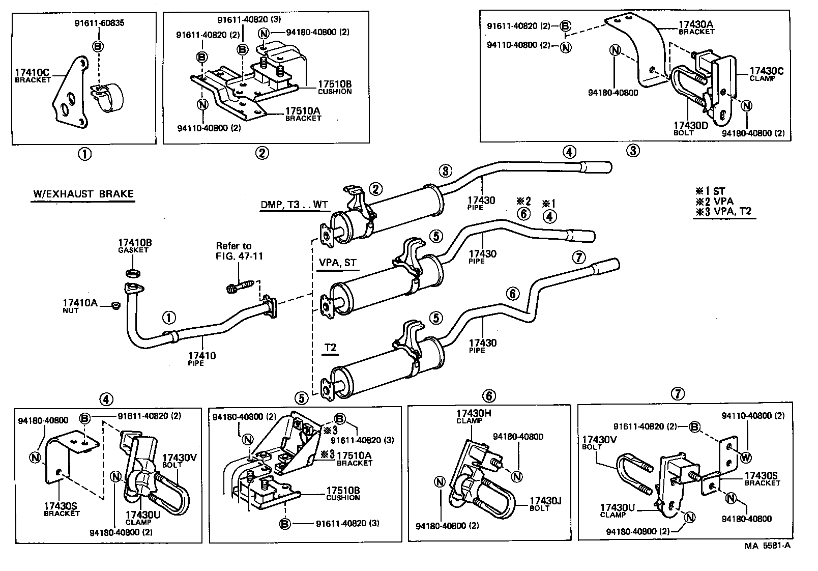 17430-48010 PIPE ASSY, EXHAUST, TAIL product image