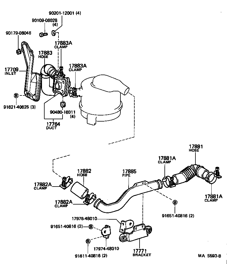 17705-44163 CAP SUB-ASSY, AIR CLEANER product image
