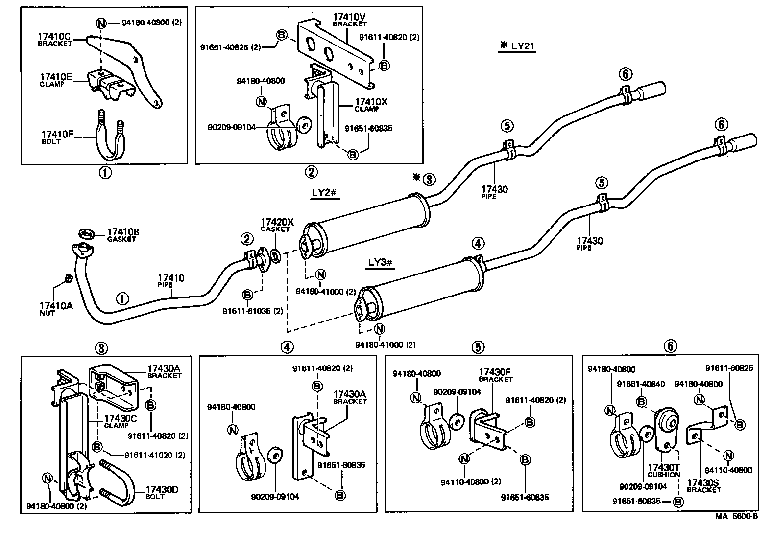 17430-48010 PIPE ASSY, EXHAUST, TAIL product image