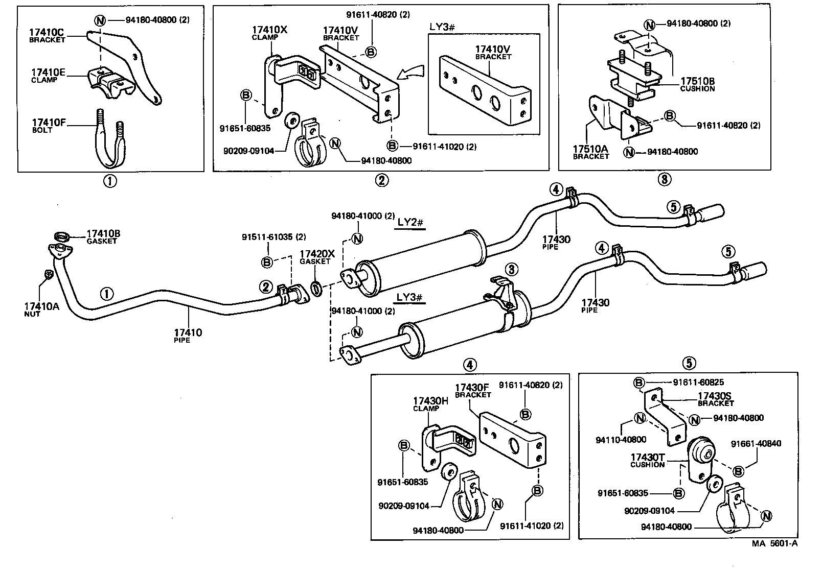 17430-48010 PIPE ASSY, EXHAUST, TAIL product image