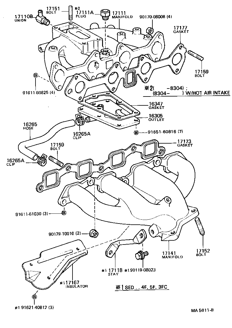 17111-71020 MANIFOLD, INTAKE product image