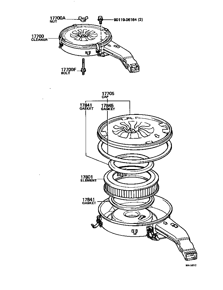 17700-64020 CLEANER ASSY, AIR product image