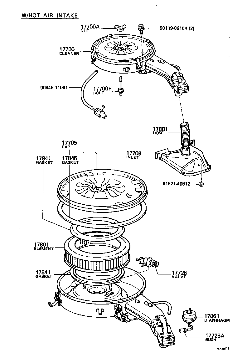 17700-64020 CLEANER ASSY, AIR product image