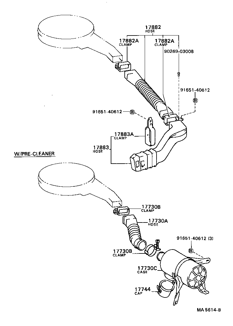 17700-64020 CLEANER ASSY, AIR product image