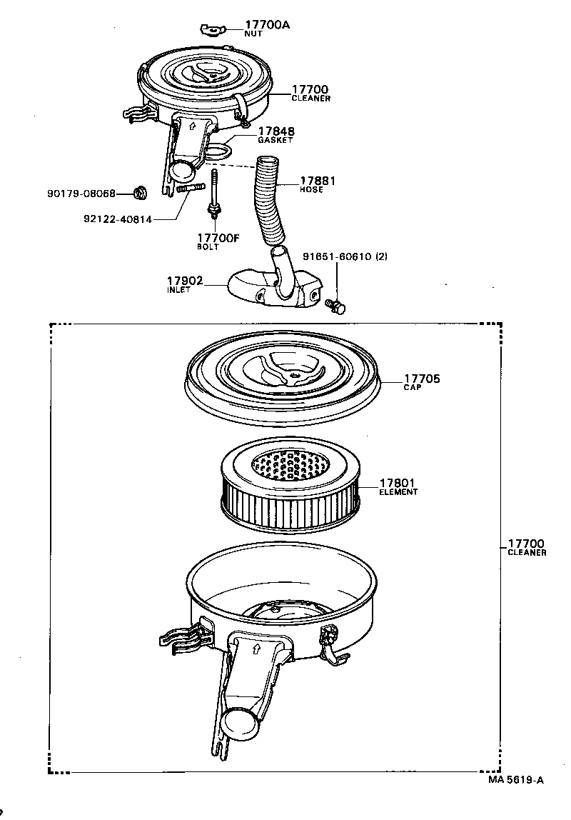 17700-24280 CLEANER ASSY, AIR product image