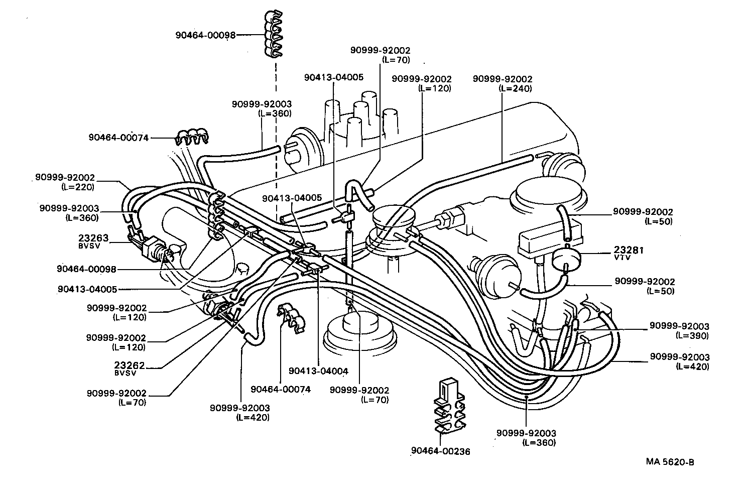 90925-02033 VALVE, THERMOSTATIC VACUUM SWITCHING, NO.1 product image