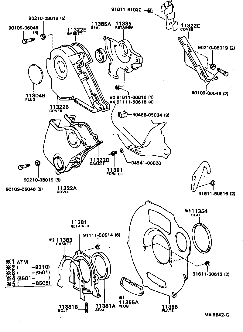 11321-88280 COVER SUB-ASSY, TIMING CHAIN OR BELT product image