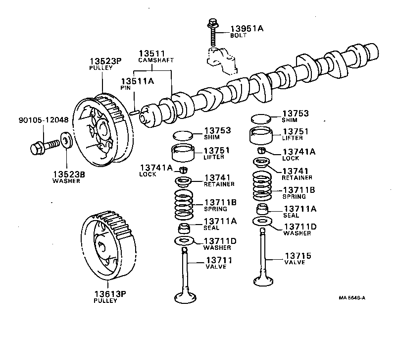 13501-88261 CAMSHAFT product image