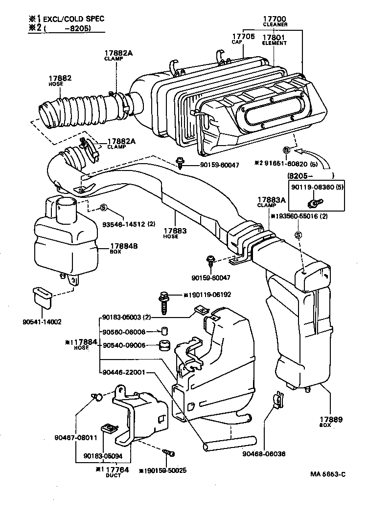 17700-63010 CLEANER ASSY, AIR product image