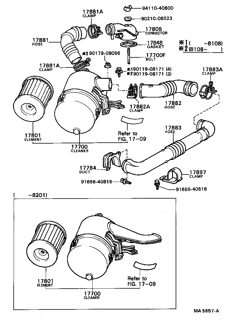 17700-44510 CLEANER ASSY, AIR product image