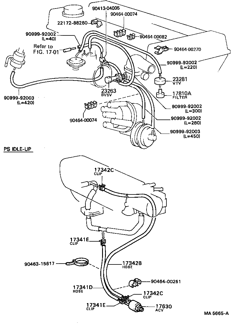 17303-73071 PIPE SUB-ASSY, AIR, NO.1 product image