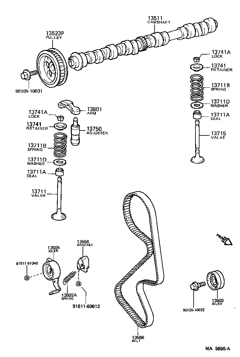 Toyota 13711-88360 VALVE, INTAKE