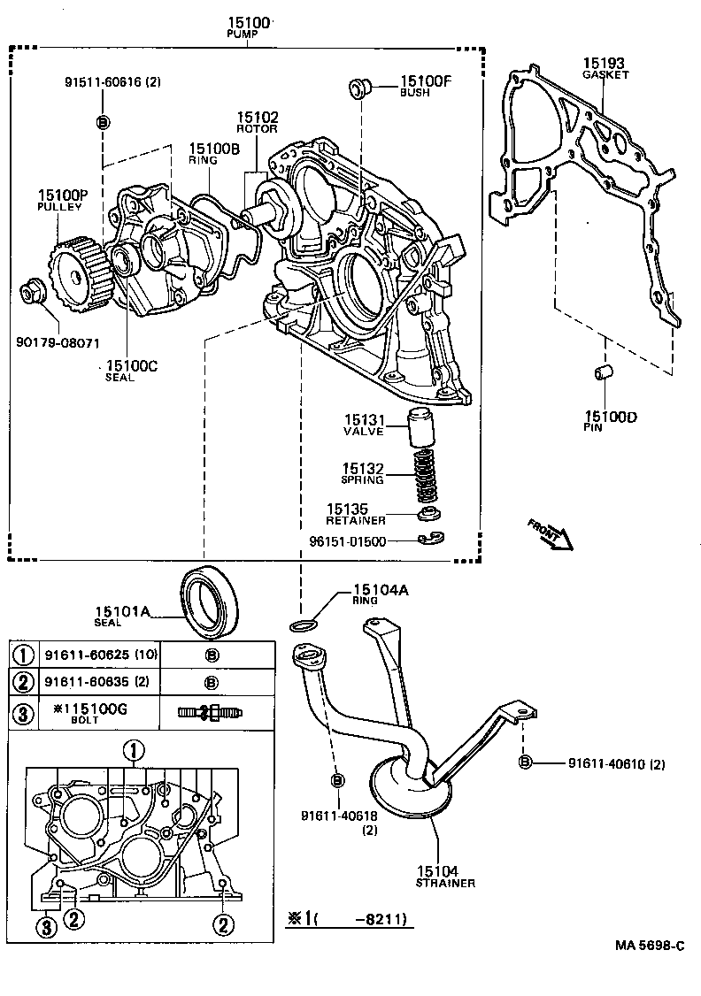 90116-06029 BOLT,STUD(FOR OIL PUMP) product image