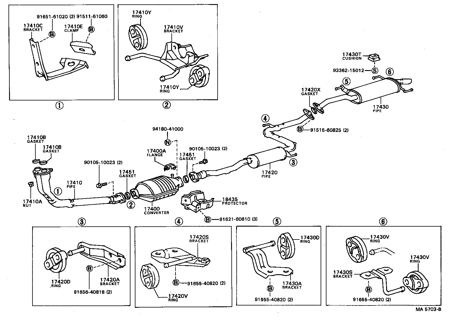 17430-63020 PIPE ASSY, EXHAUST, TAIL product image