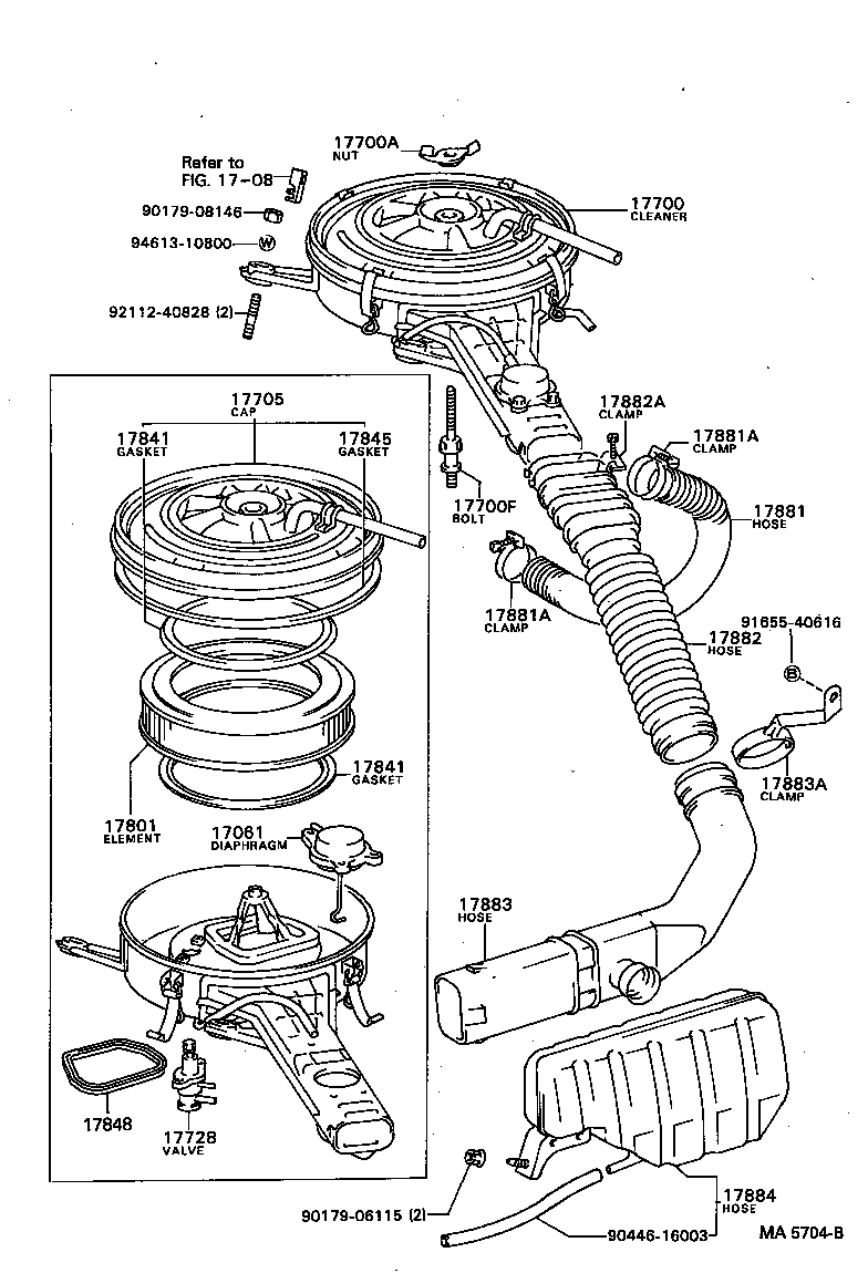 17705-74031 CAP SUB-ASSY, AIR CLEANER product image