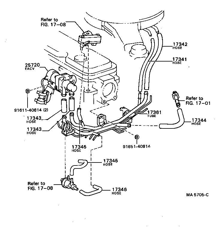 17342-63010 HOSE, NO.5(FOR AIR INJECTION SYSTEM) product image