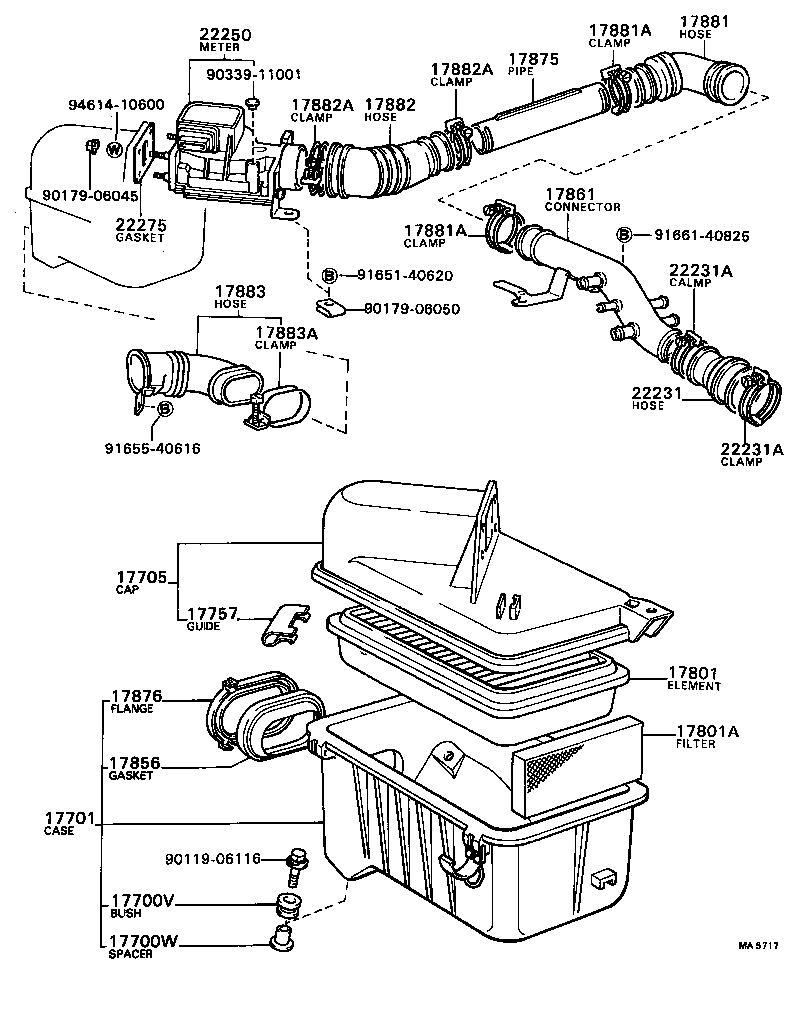 17700-34650 CLEANER ASSY, AIR product image