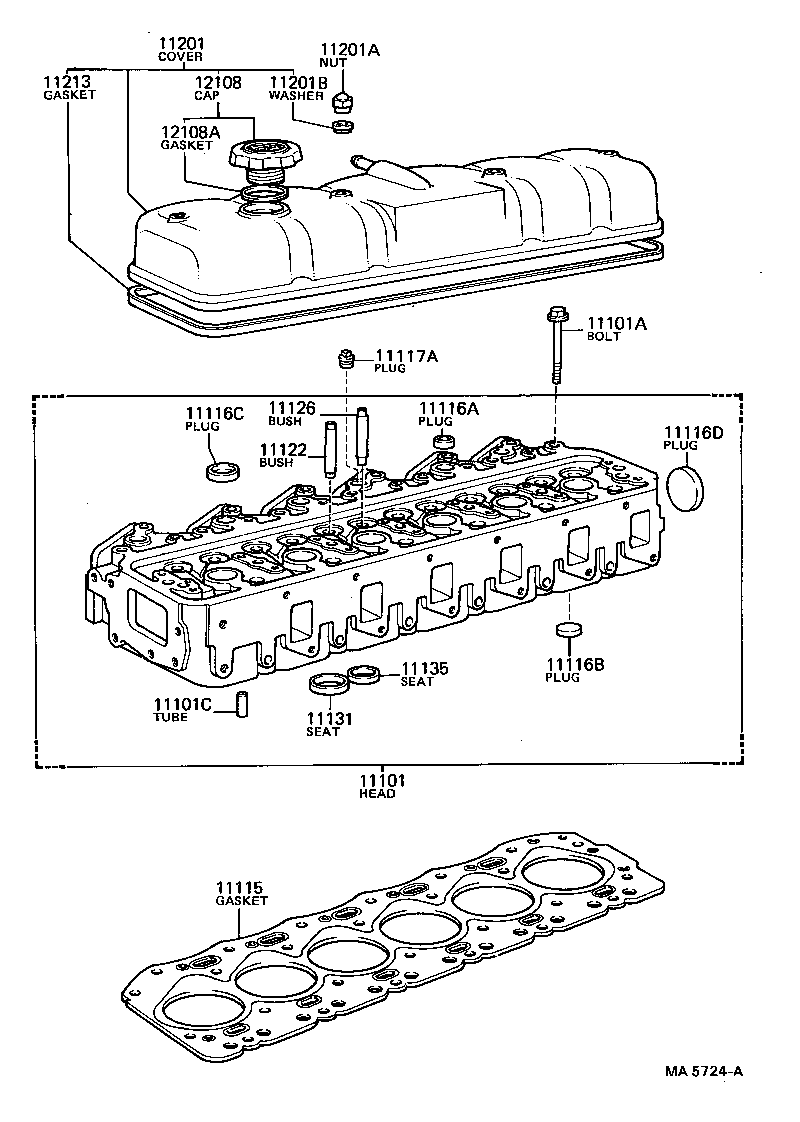 11101-49216 HEAD SUB-ASSY, CYLINDER product image